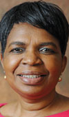 Minister of Communications Dina Pule.
